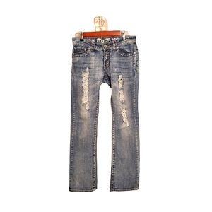 Ten 25 Shredded Thick Stitch Mid Rise Jeans Size 9/10
